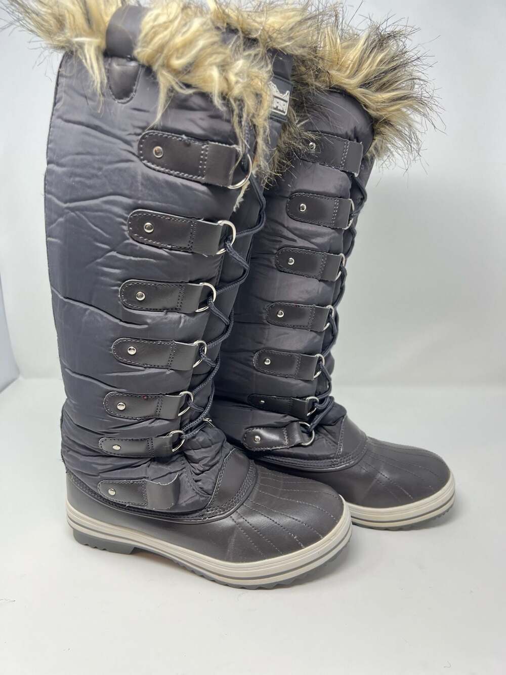 Polar Quilted Winter Faux Fur Boots Women’s 7
